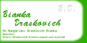 bianka draskovich business card